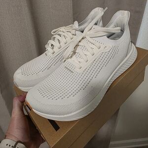 Women's Cream Knit Sneakers